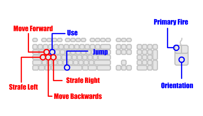 WASD layout diagram